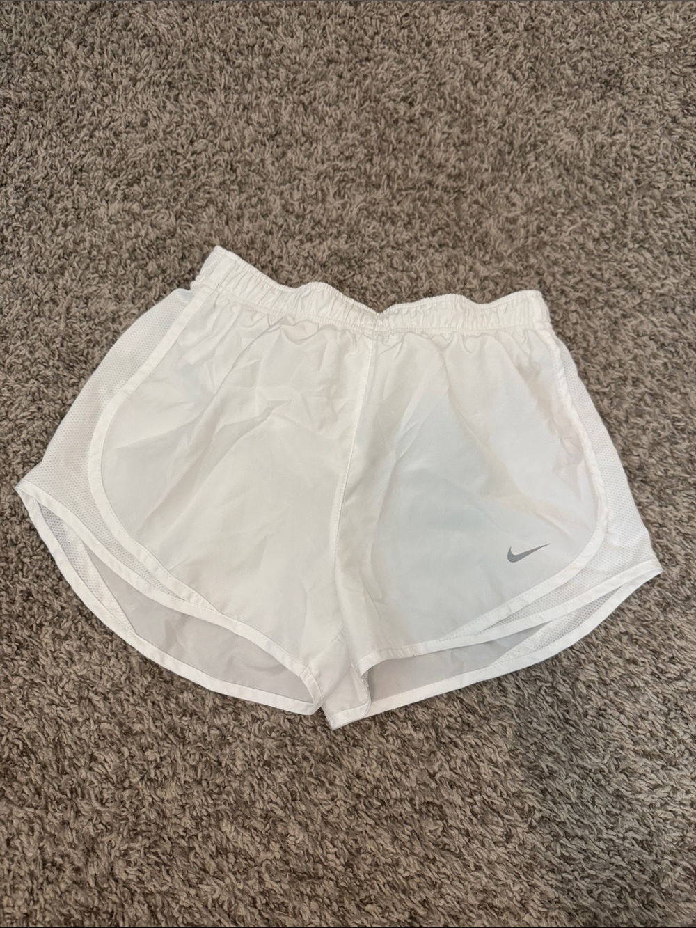 Nike White Women's Dri-Fit Athletic Running Shorts